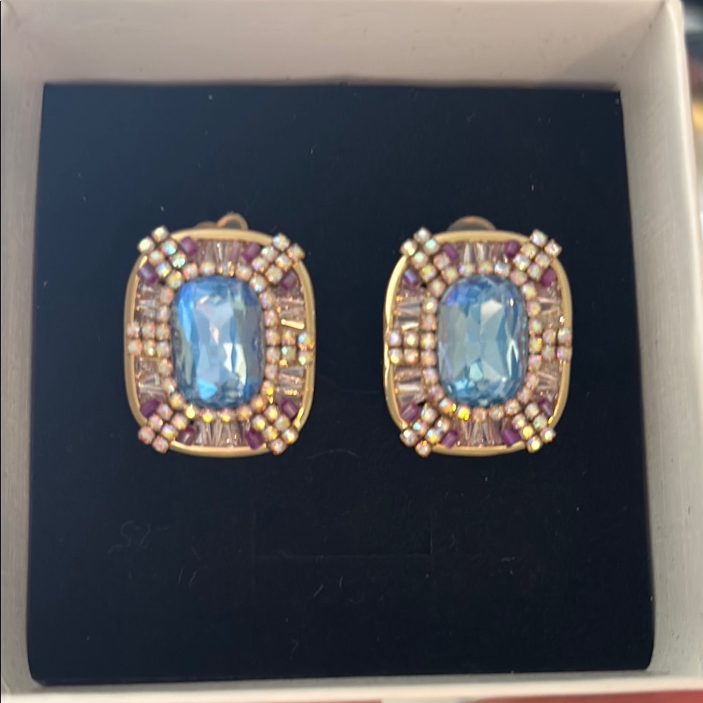 Elegant Blue and Purple Earrings